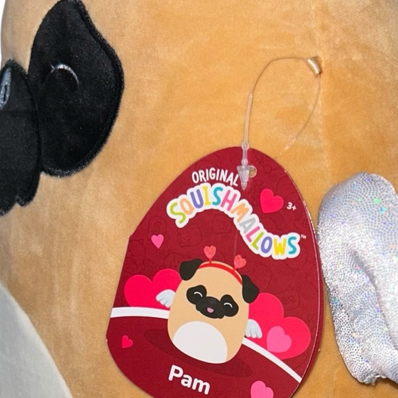 Pam the Pug 12-inch Valentines Day 2023 Wings and Heart Headband Squishmallows - Picture 7 of 8